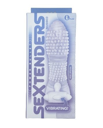 Вибро-насадка на пенис Sextenders фактурная с клиторальным язычком, TPE 13*2.5см 00001309660 - фото 62064