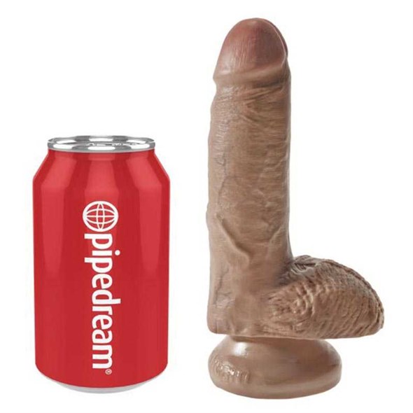 Фаллос 7 ' King Cock with Balls с мошонкой на присоске, 19.4*4.5см 00001307818 - фото 63590