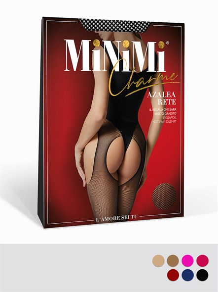 Колготки с открытыми бедрами, Minimi Azalea Rete, бордовые, L/XL 00001509502 - фото 64191