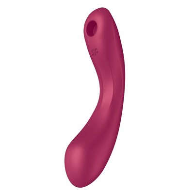 Двусторонний вакуумно-волновой стимулятор Satisfyer Curvy Trinity 1, красный 00001309186