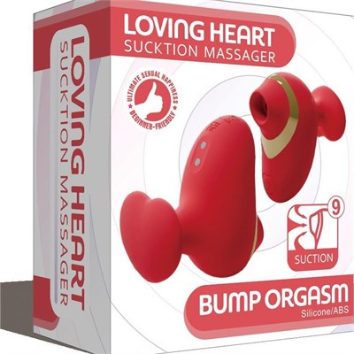 Вакуум-волновой стимулятор клитора Loving heart красный, 9 режимов 00001310174