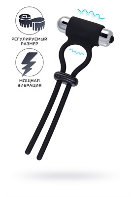 Лассо на пенис A-toys by TOYFA Jat, черное, 14 см 00001308261